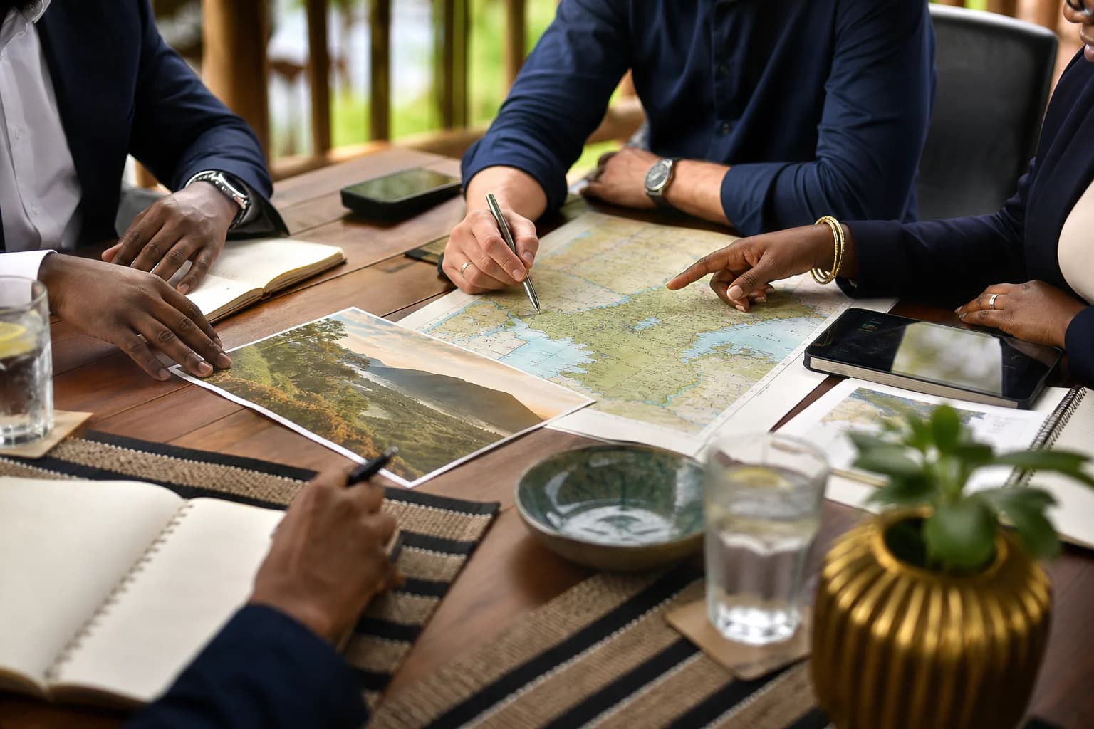 Business and delegation programs: Professional partnership travel planning around an East Africa route map